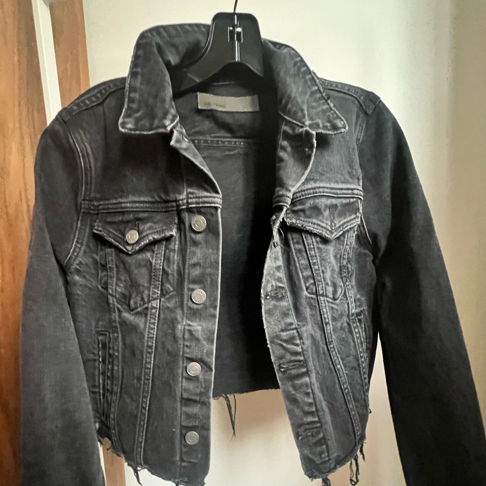 GRLFRND crop distressed jacket